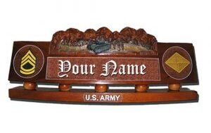 US army desk name plate